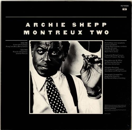 Archie Shepp Montreux Two vinyl LP album (LP record) UK AS0LPMO704856