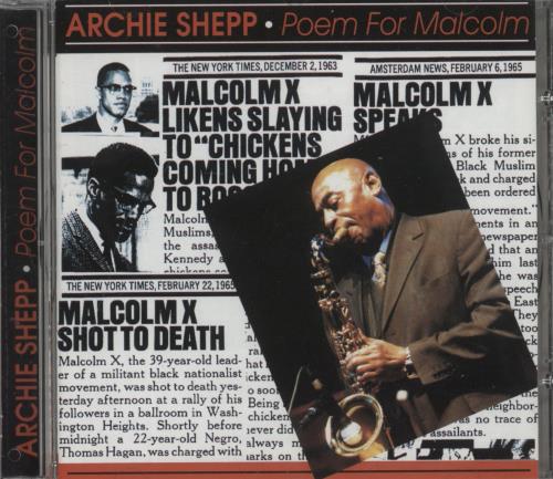 Archie Shepp Poem For Malcolm CD album (CDLP) UK AS0CDPO891069