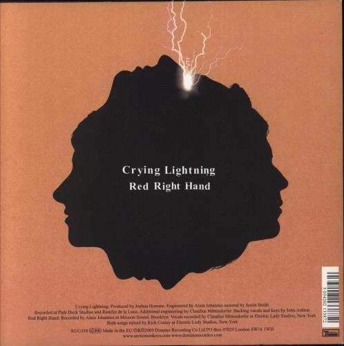 Arctic Monkeys Crying Lightning 7" vinyl single (7 inch record / 45) UK MEO07CR834062