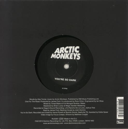 Arctic Monkeys One For The Road 7" vinyl single (7 inch record / 45) UK MEO07ON680369