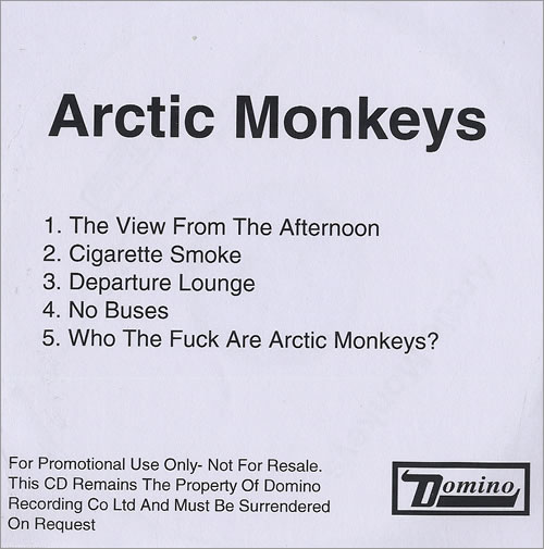 Arctic Monkeys The View From The Afternoon CD-R acetate UK MEOCRTH479508