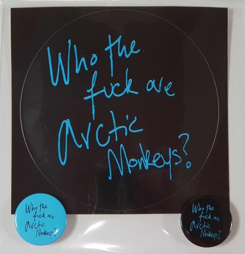 Arctic Monkeys Who The Fuck Are Arctic Monkeys? Pair Of Blue & Black Badges badge UK MEOBGWH450082