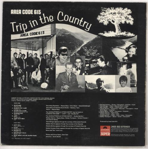 Area Code 615 Trip In The Country - EX vinyl LP album (LP record) UK AC6LPTR733074