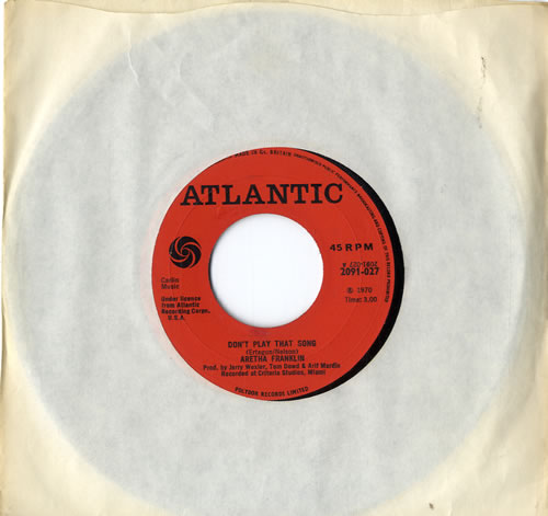 Aretha Franklin Don't Play That Song - Wide 7" vinyl single (7 inch record / 45) UK ARE07DO604874