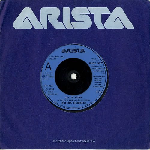 Aretha Franklin Get It Right 7" vinyl single (7 inch record / 45) UK ARE07GE632812