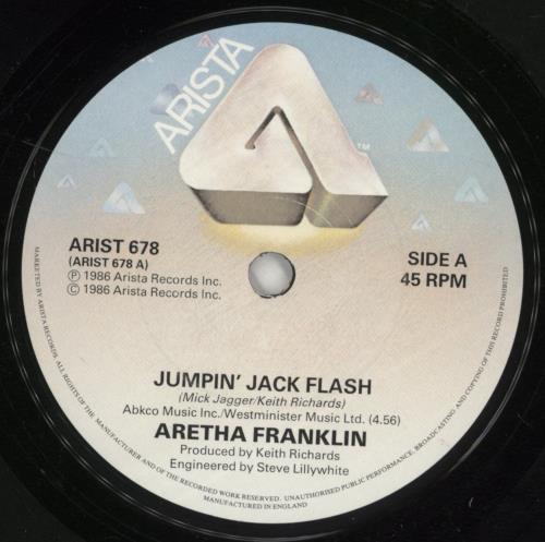 Aretha Franklin Jumpin' Jack Flash 7" vinyl single (7 inch record / 45) UK ARE07JU193787