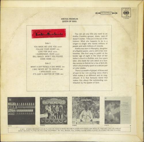 Aretha Franklin Queen Of Soul vinyl LP album (LP record) Israeli ARELPQU804864