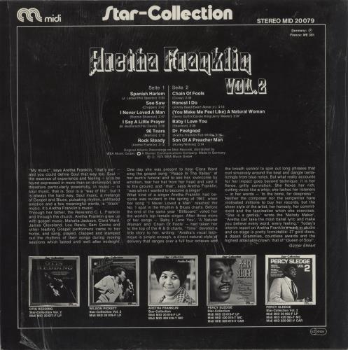 Aretha Franklin Star Collection II vinyl LP album (LP record) German ARELPST890362