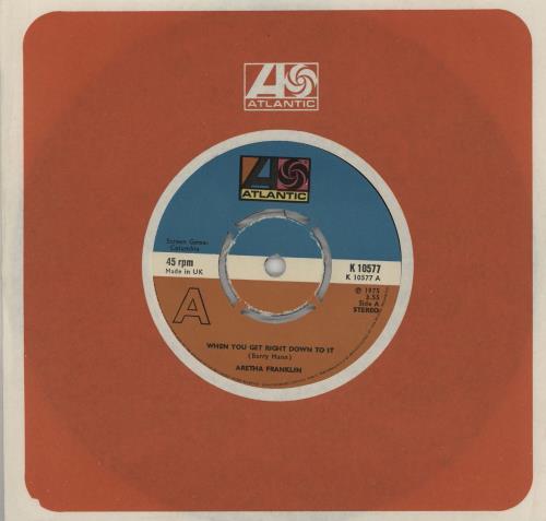 Aretha Franklin When You Get Right Down To It 7" vinyl single (7 inch record / 45) UK ARE07WH758738
