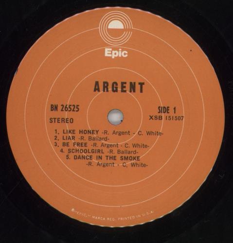 Argent Argent vinyl LP album (LP record) US RGELPAR859828