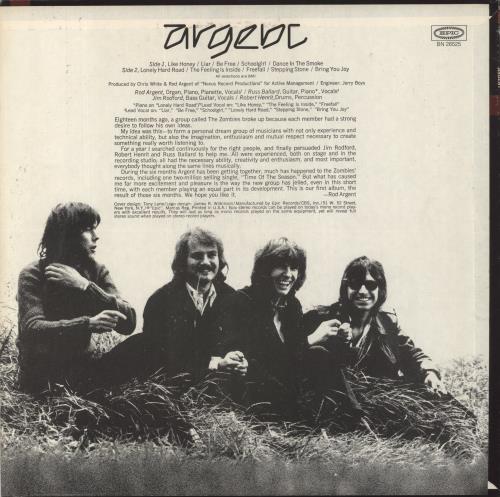Argent Argent vinyl LP album (LP record) US RGELPAR859828