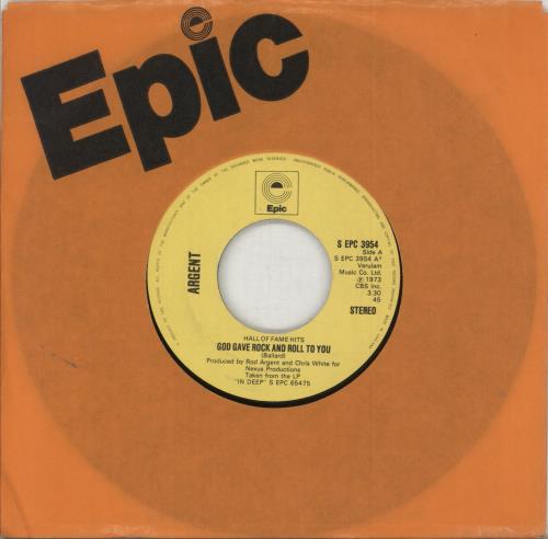 Argent God Gave Rock And Roll To You 7" vinyl single (7 inch record / 45) UK RGE07GO866269