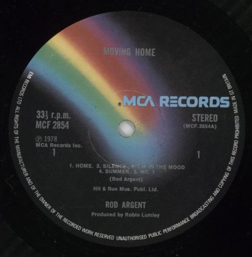 Argent Moving Home vinyl LP album (LP record) UK RGELPMO149874