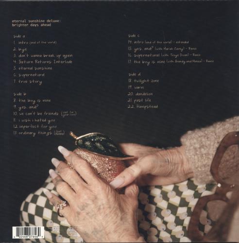 Ariana Grande Eternal Sunshine Deluxe: Brighter Days Ahead - Blue Marbled Vinyl 2-LP vinyl record set (Double LP Album) UK F6J2LET879626