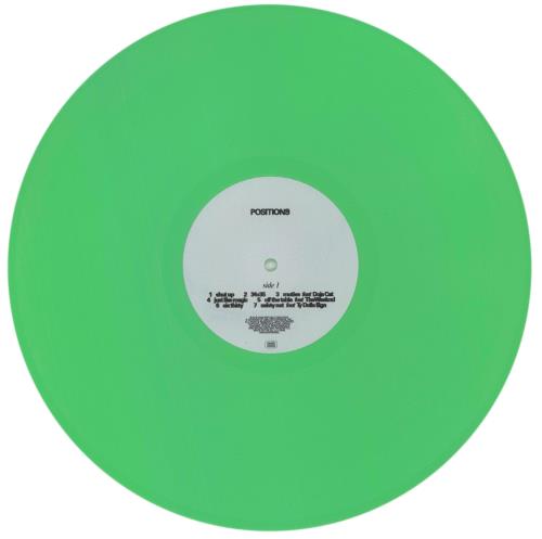 Ariana Grande Positions - Green Vinyl vinyl LP album (LP record) UK F6JLPPO865253