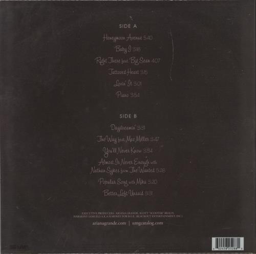 Ariana Grande Yours Truly picture disc LP (vinyl picture disc album) UK F6JPDYO879651