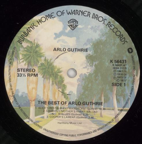 Arlo Guthrie The Best Of vinyl LP album (LP record) UK AOGLPTH508977