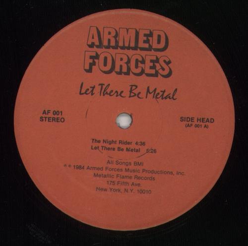 Armed Forces Let There Be Metal 12" vinyl single (12 inch record / Maxi-single) US 9UQ12LE869012