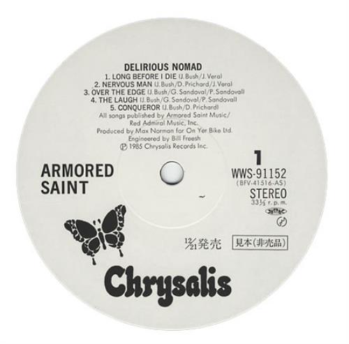Armored Saint Delirious Nomad vinyl LP album (LP record) Japanese AA6LPDE400516
