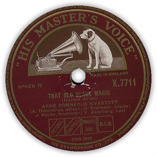 Arne Domn�rus That Old Black Magic 78rpm shellac record UK DOZ78TH397476