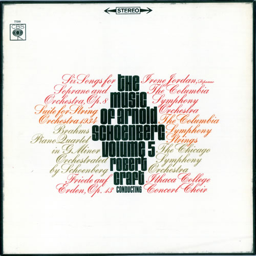 Arnold Schoenberg The Music Of Arnold Schoenberg Volume 5 box set UK S4VBXTH485061