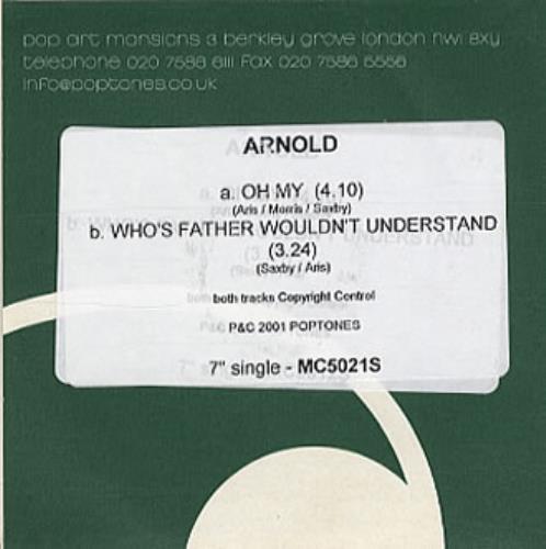 Arnold Oh My CD single (CD5 / 5") UK ANOC5OH336608