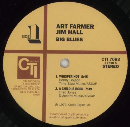 Art Farmer Big Blues vinyl LP album (LP record) UK AFMLPBI863325
