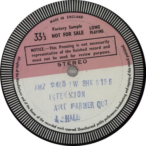Art Farmer Interaction - Test Pressing vinyl LP album (LP record) UK AFMLPIN682681