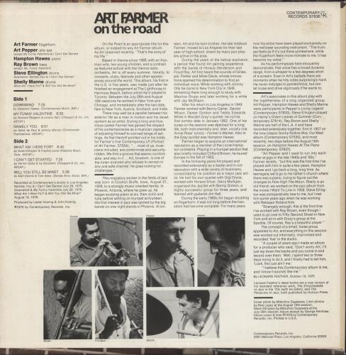 Art Farmer On The Road vinyl LP album (LP record) US AFMLPON532161