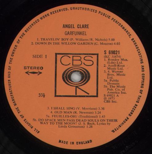 Art Garfunkel Angel Clare + Poster vinyl LP album (LP record) UK ARTLPAN597217