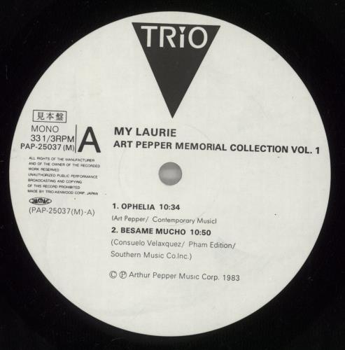 Art Pepper My Laurie vinyl LP album (LP record) Japanese A/PLPMY880059