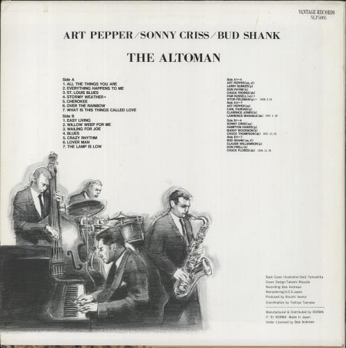Art Pepper The Altoman vinyl LP album (LP record) Japanese A/PLPTH846998