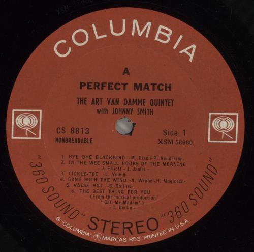 Art Van Damme A Perfect Match - Demo stamped vinyl LP album (LP record) US A00LPAP879369
