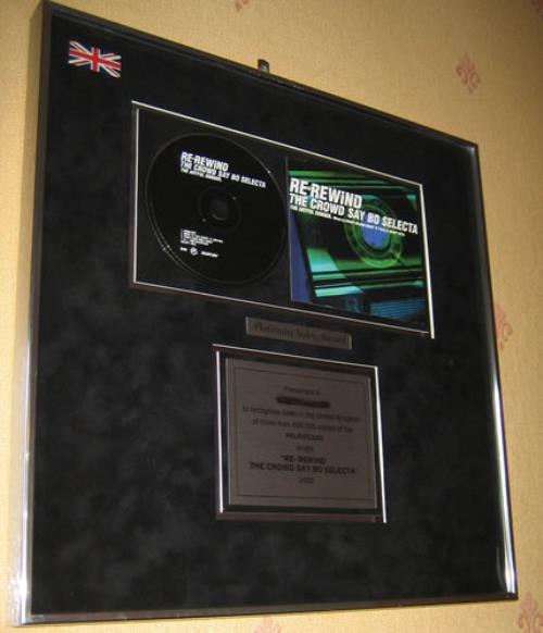 Artful Dodger Re-Rewind The Crowd Say Bo Selecta award disc UK ATDAWRE345890