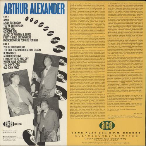 Arthur Alexander A Shot Of Rhythm And Soul vinyl LP album (LP record) UK ARLLPAS877037