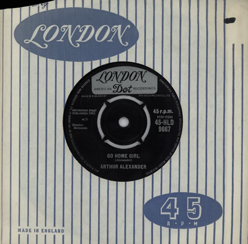 Arthur Alexander Go Home Girl 7" vinyl single (7 inch record / 45) UK ARL07GO572625