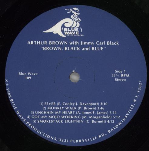 Arthur Brown Brown, Black & Blue vinyl LP album (LP record) US A-BLPBR875430