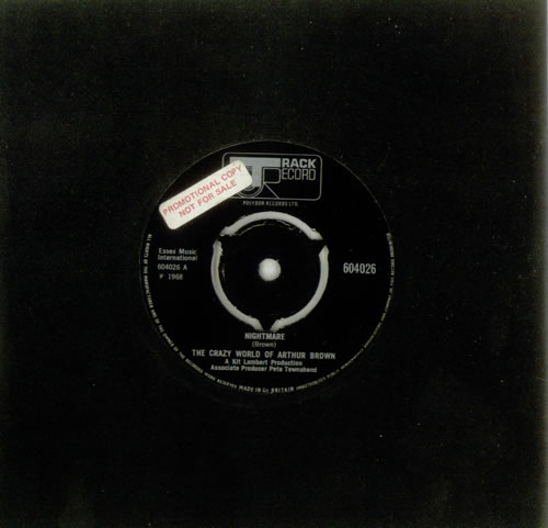 Arthur Brown Nightmare - 1st - Promo Stickered 7" vinyl single (7 inch record / 45) UK A-B07NI545641