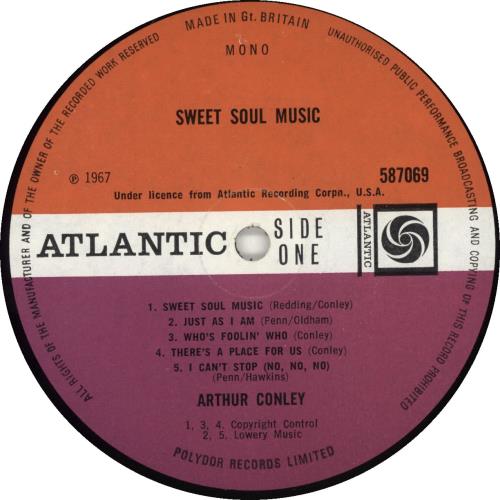 Arthur Conley Sweet Soul Music vinyl LP album (LP record) UK ACOLPSW692336