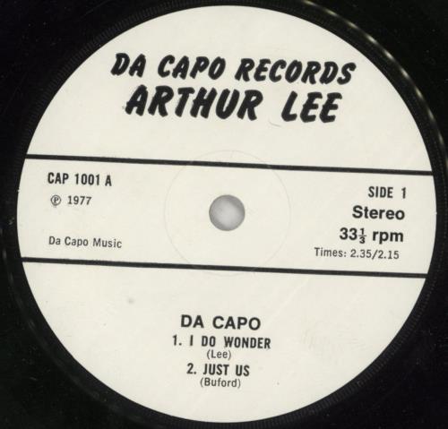 Arthur Lee Da Capo EP - P/s 7" vinyl single (7 inch record / 45) UK ATH07DA156393
