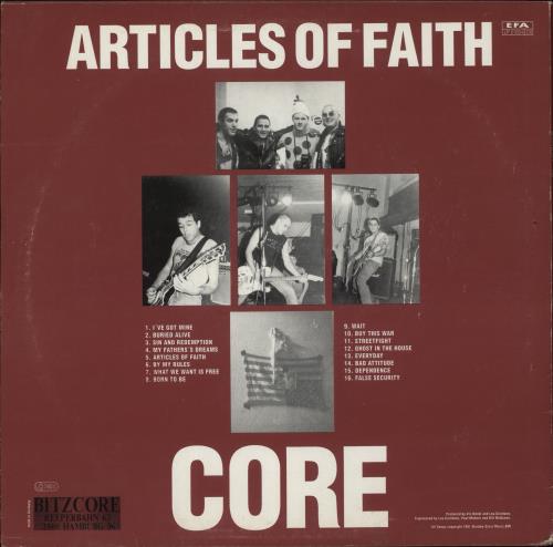 Articles Of Faith Core vinyl LP album (LP record) German 9SYLPCO864082