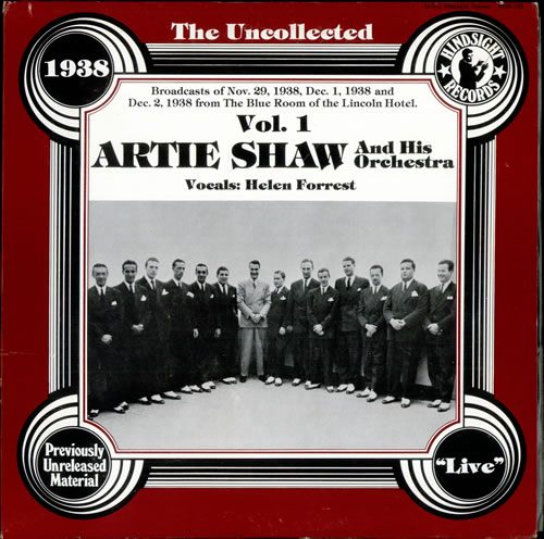 Artie Shaw 1938 - Volume 1 vinyl LP album (LP record) US AS-LPVO499865