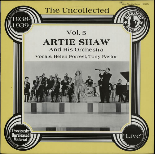 Artie Shaw Artie Shaw And His Orchestra 1938-39 Vol.5 vinyl LP album (LP record) UK AS-LPAR567557