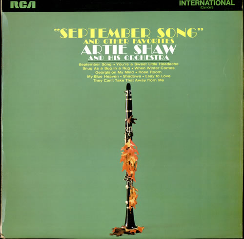 Artie Shaw September Song And Other Favourites vinyl LP album (LP record) UK AS-LPSE445730