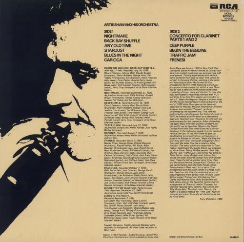 Artie Shaw The Best Of Artie Shaw - Concerto For Clarinet vinyl LP album (LP record) UK AS-LPTH522045