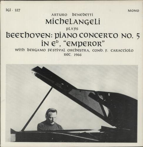 Arturo Benedetti Michelangeli Piano Concerto No. 5 In Eb, "Emperor" vinyl LP album (LP record) US A32LPPI868415