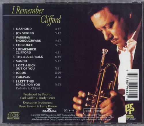 Arturo Sandoval I Remember Clifford CD album (CDLP) Austrian A59CDIR768907
