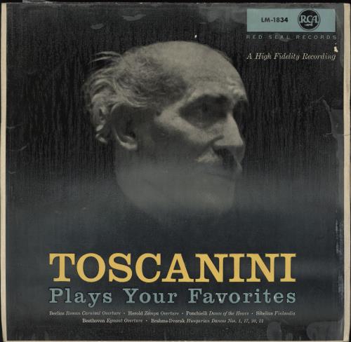 Arturo Toscanini Toscanini Plays Your Favourites vinyl LP album (LP record) German A35LPTO765010