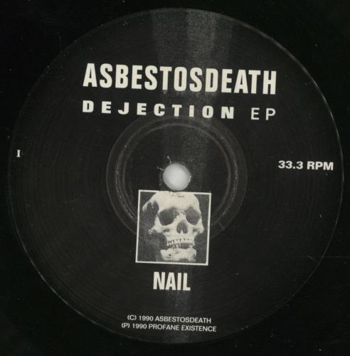 Asbestosdeath Dejection EP 7" vinyl single (7 inch record / 45) US 90I07DE873092