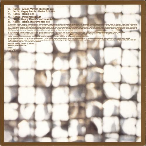 Ashanti Happy 12" vinyl single (12 inch record / Maxi-single) UK AHI12HA704743